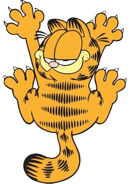 Quart Aksesuar 11 x 7 cm Garfield Sticker Motor Araba Kask Laptop Sticker