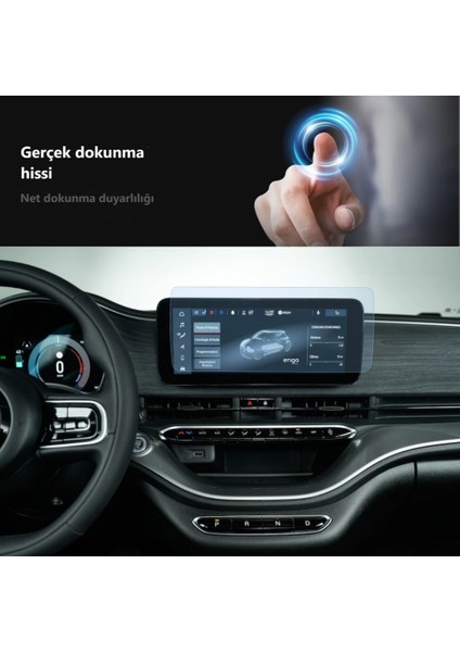 Fiat 500E Elektrikli Multimedya Ekran Koruyucu 10.25 Inç Şeffaf fırsatları