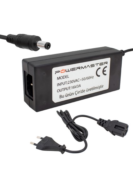 16 Volt 3 Amper Plastik Kasa Masaüstü Santral Adaptörü 5.5*2.5 Uçlu (81)