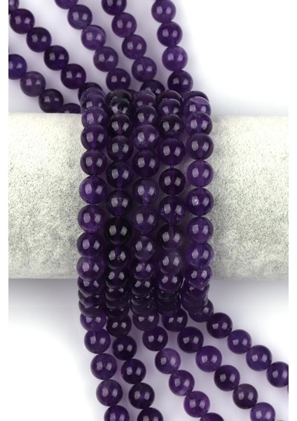 Ametist Doğal Taş Dizi 8 mm Küre Kesim