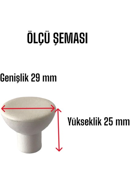 Çayır Düğme Beyaz Kulp Mobilya Çekmece Dolap Kapak Kulbu Metal Kulp Aksesuarları Vidalı
