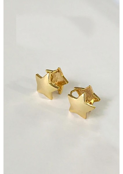 Yıldız Çift Yönlü Huggie Halka Küpe indirimleri