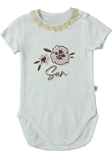 2476 Kız Bebek Flower Crop Krem Üçlü Takım fırsatları