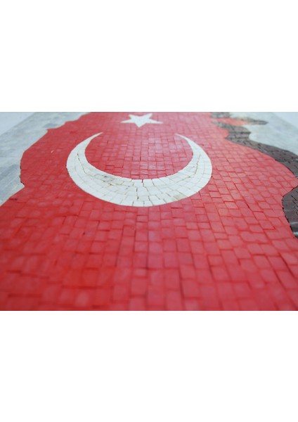 Ibla Mozaık Türk Bayrağı Mermer Tablosu