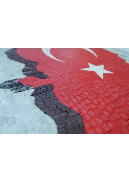 Ibla Mozaık Türk Bayrağı Mermer Tablosu