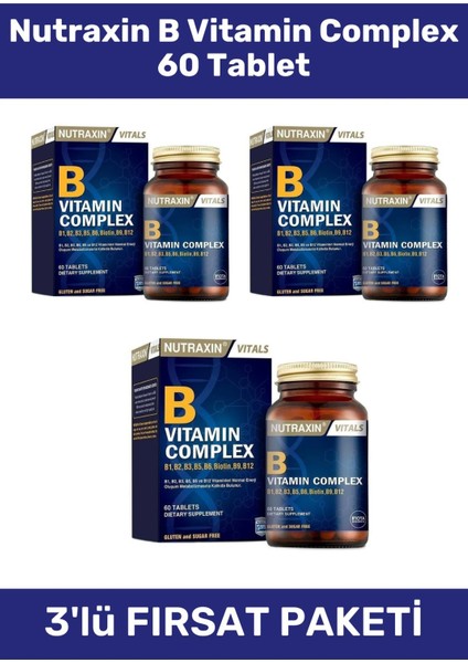 B Vitamin Complex 60 Tablet - 3 Adet