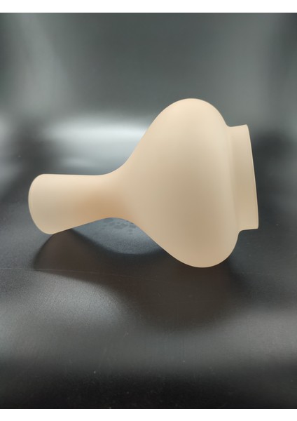 . Avize Lamba Camı. Somon Renkli. (Alt Çap: 8.00cm-h:18.00cm)