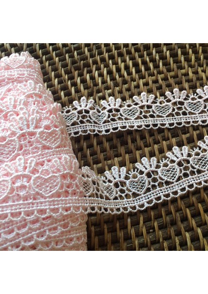 Aksesuar Kalp Desenli Dantel Kenar Güpür/dantel Süsleme Malzemesi/dantel Şerit En 3 cm 10 Metre fiyatları
