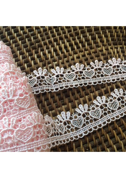 Aksesuar Kalp Desenli Dantel Kenar Güpür/dantel Süsleme Malzemesi/dantel Şerit En 3 cm 10 Metre fırsatları
