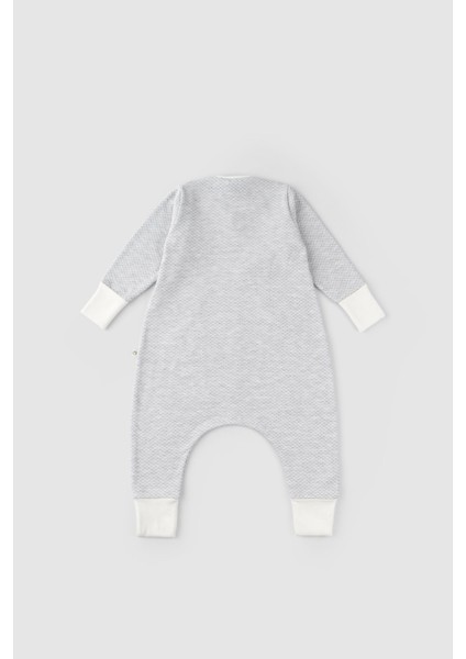 Organik Pamuklu Kendinden Patikli ve Eldivenli Kapitone Uyku Tulumu Gri fiyatları