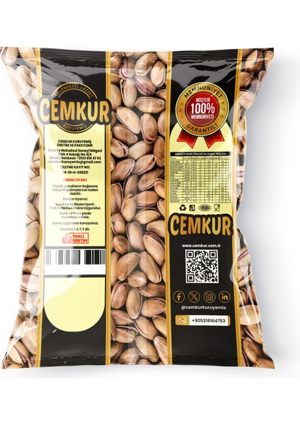 Cemkur Kuruyemiş Paketli Kavrulmuş Antep Fıstığı 200 gr