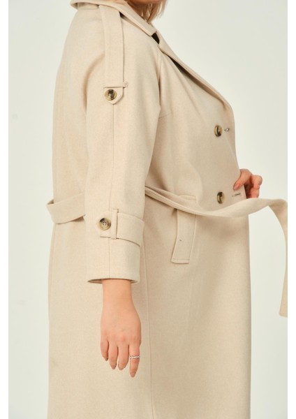 Karen Kadın Spor Kışlık Astarlı Örme Kaşe Manto modelleri