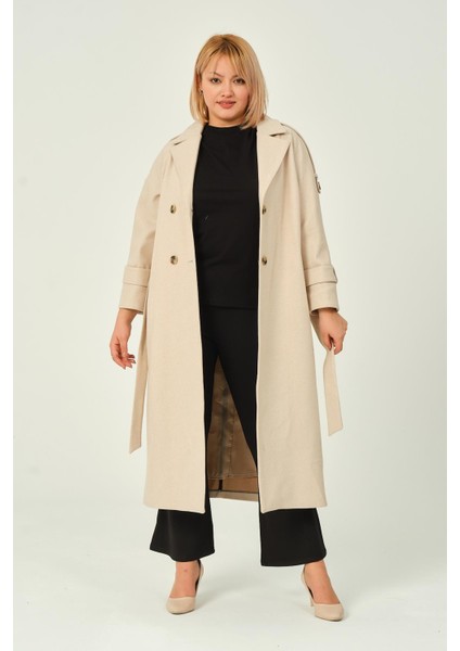 Karen Kadın Spor Kışlık Astarlı Örme Kaşe Manto fırsatları