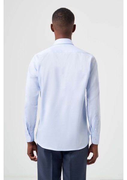 Regular Fit Açık Mavi Klasik Erkek Gömlek GM23K232003_D33