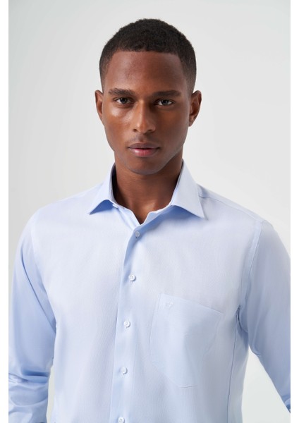Regular Fit Açık Mavi Klasik Erkek Gömlek GM23K232003_D33