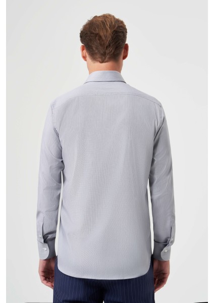 Regular Fit Klasik Gri Basic Erkek Gömlek GM23K232052_D55 fiyatları