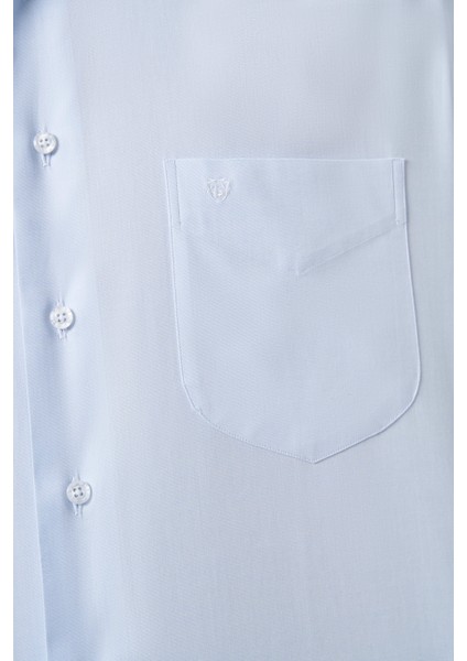 Regular Fit Açık Mavi Klasik Erkek Gömlek GM23K232033_D33