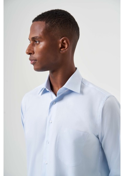 Regular Fit Açık Mavi Klasik Erkek Gömlek GM23K232033_D33