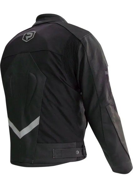 Motosiklet Montu Kısa 4 Mevsim Full Korumalı Deri ve Maxdura 600D Kumaş Black King Motor Mont fiyatları