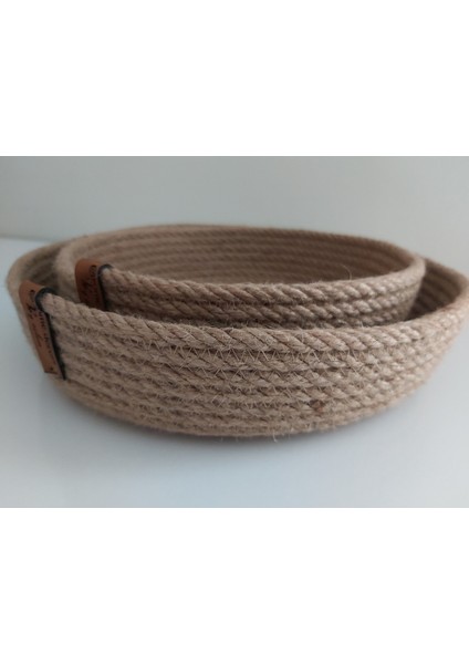 2'li Hasır Sepet (25X5CM-20X5CM) Düzenleyici Dekorasyon Sunum Mutfak Banyo Organizer