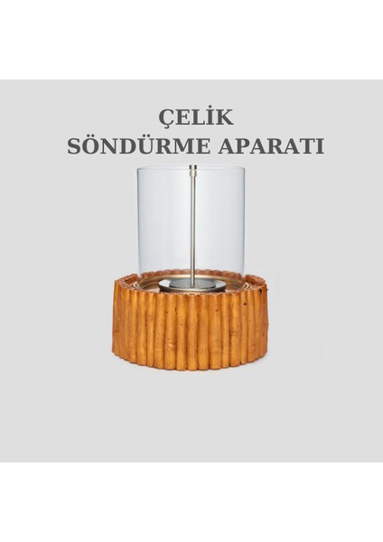 Bamboo Masa Üstü Şömine Isıtıcı