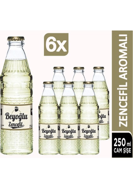 Zencefil Aromalı Gazoz 6 x 250 ml + Limonlu Gazoz 6 x 250 ml