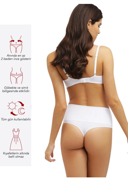 Kadın Siyah Renk Normal Bel String Korse Dikişsiz Fit Toparlayıcı Popo Külot Women fiyatları
