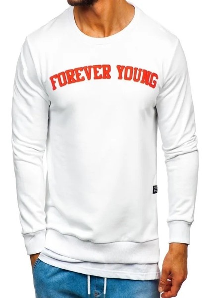 Efeel Baskılı Kadın Sweatshirt Trend Günlük Sweat