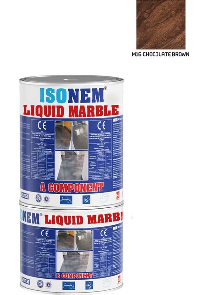 Isonem Liquid Marble Sıvı Mermer 1 kg M16 Chocolate Brown