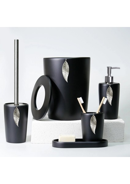 Leaf Sıvı Sabunluk Siyah Gümüş modelleri