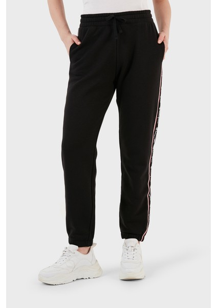 Logo Şeritli Regular Fit Belden Bağlamalı Cepli Spor Pantolon Bayan Pantolon 117294 Nbk KK001 fırsatları