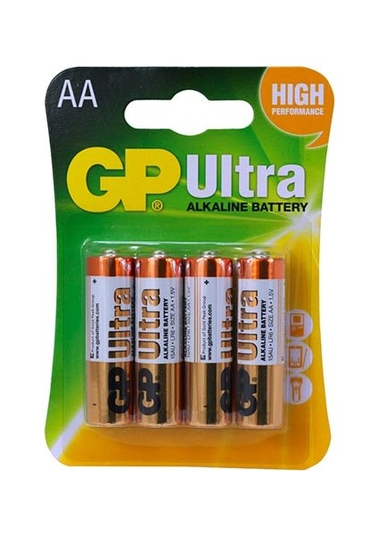 Gp 15AU Alkalin 1.5V Aa Kalem Pil (4lü) Paket (81)