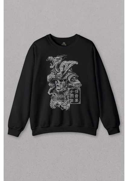 Unisex Sweatshirt Samurai Japanese Samuray Japonca Street Wear Urban Baskılı Sweat