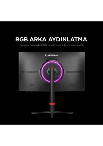 Prime PR27R165QC 27 165Hz 1ms Csot Va Qhd 2k Freesync Rgb Pivot Pc Curved Oyuncu Monitörü