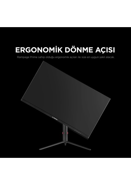 Prime PR27R165QC 27 165Hz 1ms Csot Va Qhd 2k Freesync Rgb Pivot Pc Curved Oyuncu Monitörü