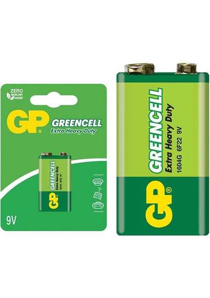 Gp 1604GLF Greencell 9 Volt Blisterli Pil Tekli (81)