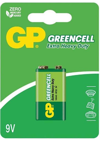 Gp 1604GLF Greencell 9 Volt Blisterli Pil Tekli (81)