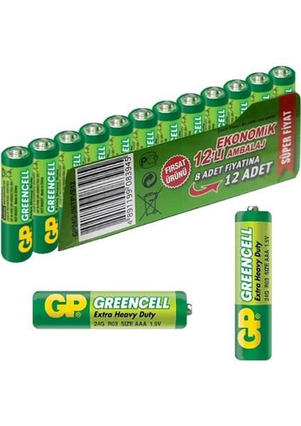 Gp 24G-GREENCELL 12Lİ Paket Ince Kalem Pil (12Lİ ) Gp 24G-2MTPVS12 (81)