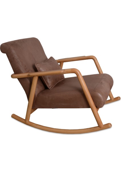 Minito Naturel Açık Kahve Sallanan Sandalye Dinlenme Koltuğu