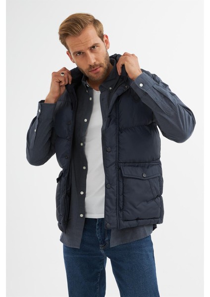 Erkek Cep Detaylı Şişme Yelek Lacivert - 743DNGR fırsatları