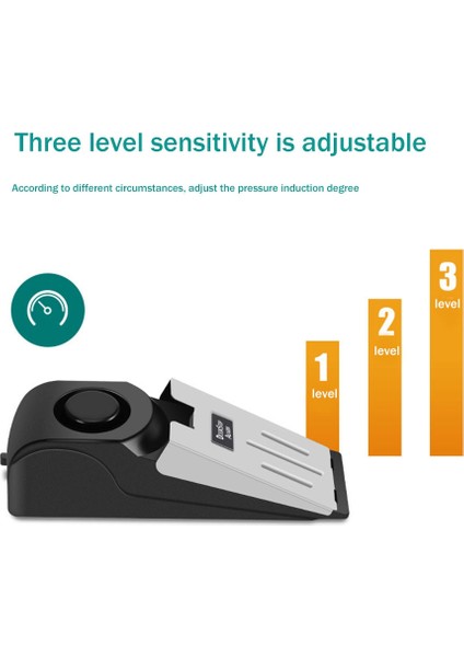 Adet Seyahat Kapı Durdurucu Alarmı Taşınabilir 120DB Güvenlik Kat Kapı Durur Ayarlanabilir Hassasiyet Ev Yurdu Için (Yurt Dışından) fırsatları