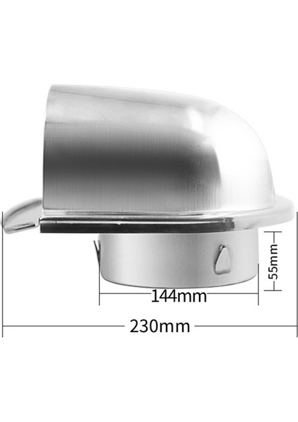 2 Adet 6 Inç 150MM Su Geçirmez Paslanmaz Çelik Havalandırma Havalandırma Davlumbaz Korozyon Önleyici Egzoz Çıkarıcı Duvar Hava Çıkış Kapağı, A (Yurt Dışından) modelleri