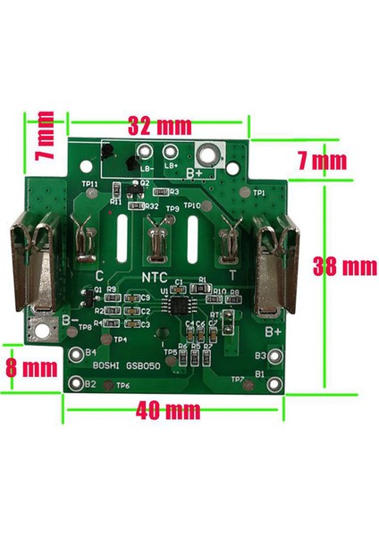 2x Bosch 18 V BAT610 BAT609 BAT618 Lityum Iyon Kutusu Şarj Koruma Devre Pcb (Yurt Dışından)