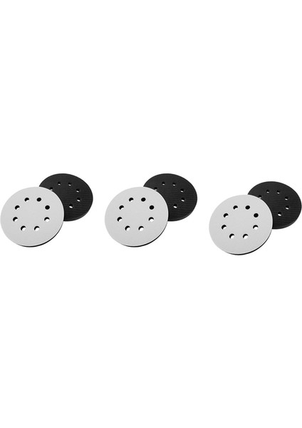 6 Adet 5 Inç (125MM) 8 Delikli Yumuşak Sünger Arayüz Pedi Zımpara Pedleri ve Pürüzlü Yüzeyler Için Cırt Cırt Zımpara Diskleri (Yurt Dışından)