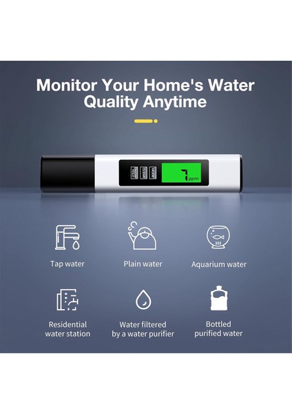 Tds Metre Dijital Su Test Cihazı - 4'ü 1 Arada Hızlı ve Doğru Tds Sıcaklığı (°c, °f) ve Ec Metre, Su Kalitesi Test Cihazı (Yurt Dışından) indirimleri