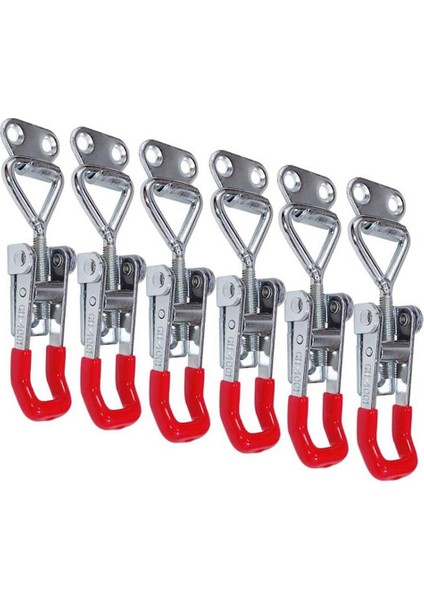 12X Çekme Mandalı Kelepçe 6 Adet Çekme Eylem Mandalı Ayarlanabilir Manivelalı Kelepçe 150KG 330LBS Tutma Kapasitesi (Yurt Dışından)