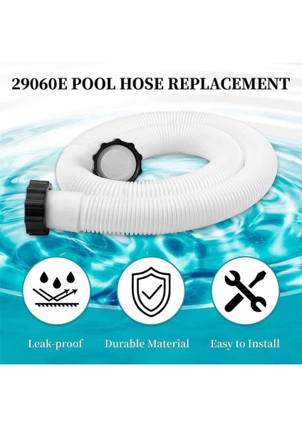 29060E Intex Cole Man Filtre Pompaları, Kum Filtreleri ve Tuzlu Su Sistemleri Için 1,5 Inç Çaplı Bağlantı Havuzu Hortumları, 2'li Paket (Yurt Dışından)