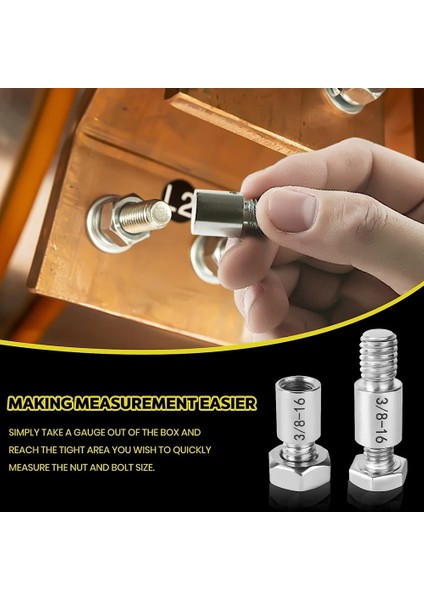 26 Adet Somun ve Cıvata Diş Kontrol Cihazı - Kapalı Alanlarda Sabit Cıvataları Veya Dişli Delikleri Tespit Etmek Için Uygun Diş Ölçer (Yurt Dışından) fırsatları