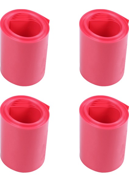 4 Adet 2m 50MM Genişlik Pvc Isıyla Daralan Sarma Tüpü Kırmızı 2 x 18650 Için (Yurt Dışından)