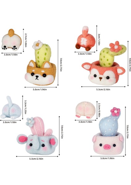 Yeni Başlayanlar Için Saksı Kaktüs Iğne Keçe Kitleri, Iğne Keçe Seti, Keçe Iğneleri, Köpük Ped, Keçe Kumaş, Talimat (Yurt Dışından)